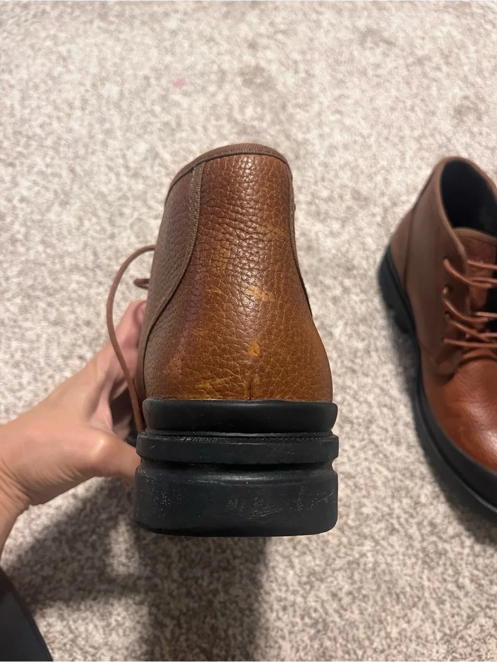 Polo Ralph Lauren Omar Men’s 9.5D Brown Leather Lug Sole Chukka Boots